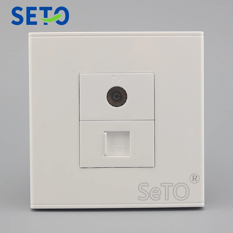 SeTo 86 Type Network Lan RJ45 Cat6 + TV Panel Wall Plate Socket Keystone Faceplate
SeTo 86 Type Network Lan RJ45 Cat6 + TV Panel Wall Plate Socket Keystone Faceplate