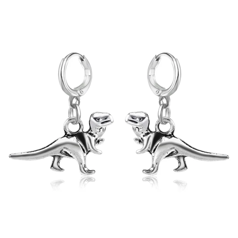 GEOMEE 1Pair Fashion Cute Antique Little Dinosaur Silver Hoop Earrings for Women Small Animal Hanging Earring Brincos Pendientes
GEOMEE 1Pair Fashion Cute Antique Little Dinosaur Silver Hoop Earrings for Women Small Animal Hanging Earring Brincos Pendientes