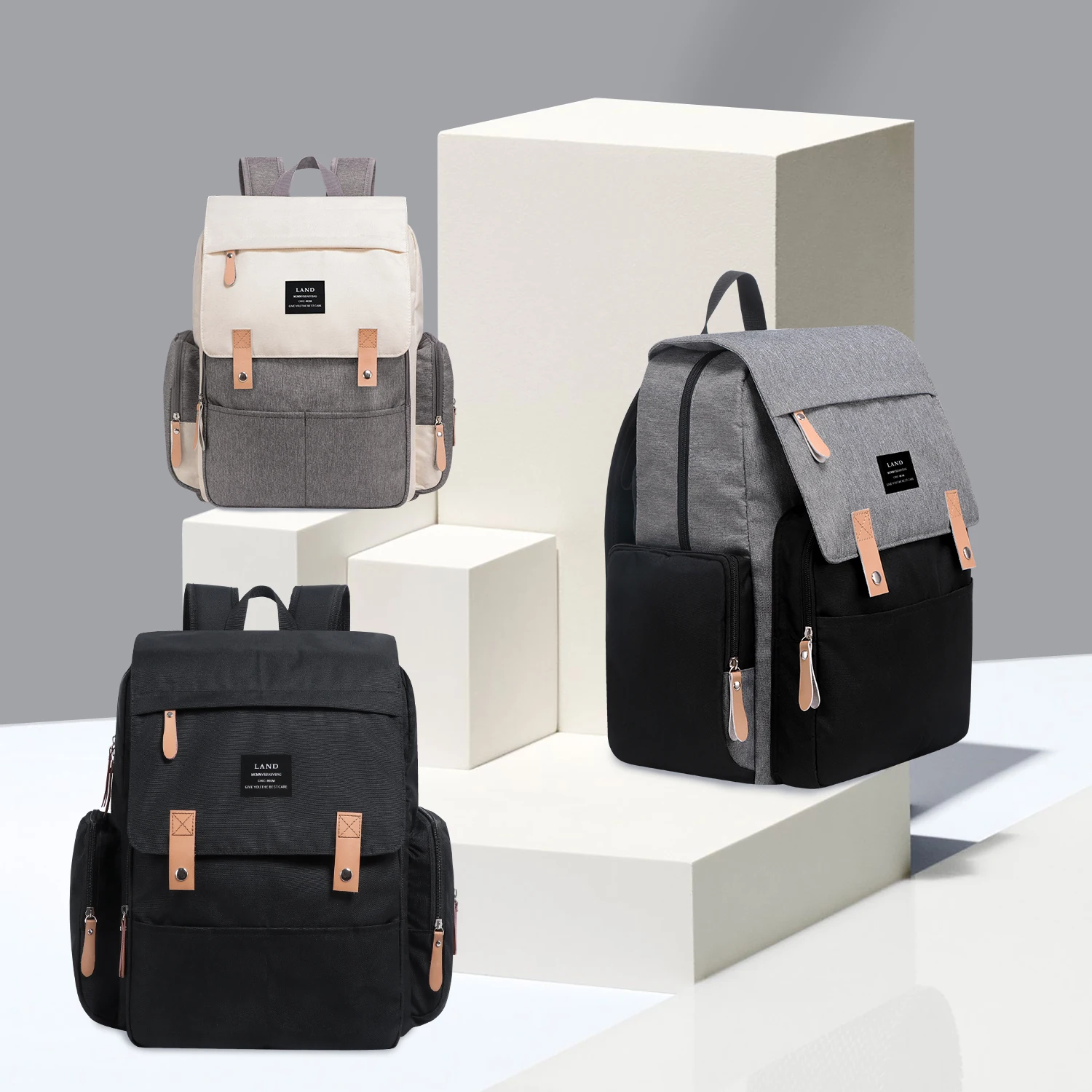 LAND Brand Large Capacity Baby Bag Diaper Nappy Bag Travel Maternity Backpacks Waterproof Diaper Backpack for Mom Dad Go Outside
LAND Brand Large Capacity Baby Bag Diaper Nappy Bag Travel Maternity Backpacks Waterproof Diaper Backpack for Mom Dad Go Outside