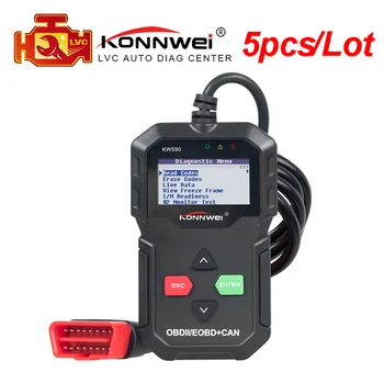 5pcs OBD2 Diagnostic Car Scanner Universal OBD 2 Code Reader KONNWEI KW590 Auto scanner Diagnostic Tool good than AD310 ELM 327
5pcs OBD2 Diagnostic Car Scanner Universal OBD 2 Code Reader KONNWEI KW590 Auto scanner Diagnostic Tool good than AD310 ELM 327