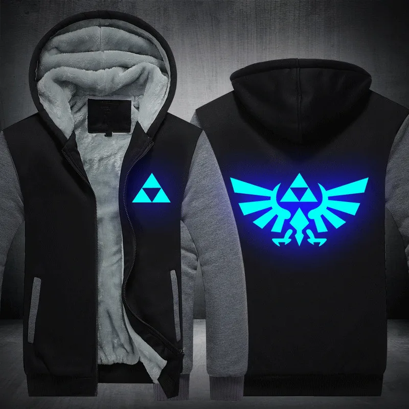 Xijun USA SIZE The Legend of Zelda Glowing Hoodies Men Thick Fleece Luminous Coats Anime Game Zip up Jacket Man Sweatshirt
Xijun USA SIZE The Legend of Zelda Glowing Hoodies Men Thick Fleece Luminous Coats Anime Game Zip up Jacket Man Sweatshirt