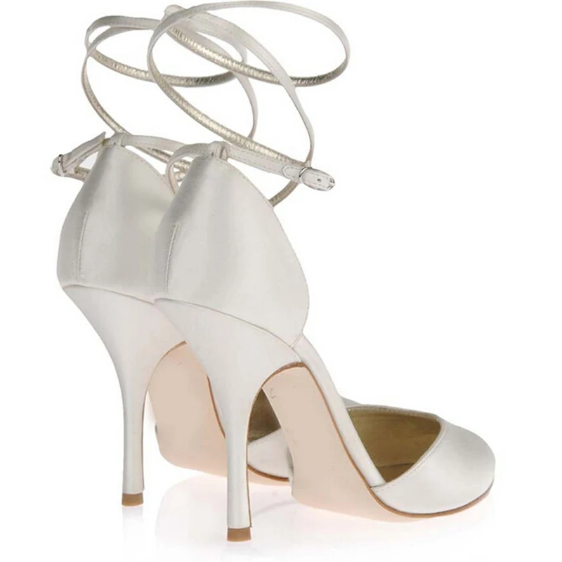 Promotion Pointed Toe High Heels White Satin Wedding Dress Shoes Comfortable Buckle Straps
Promotion Pointed Toe High Heels White Satin Wedding Dress Shoes Comfortable Buckle Straps