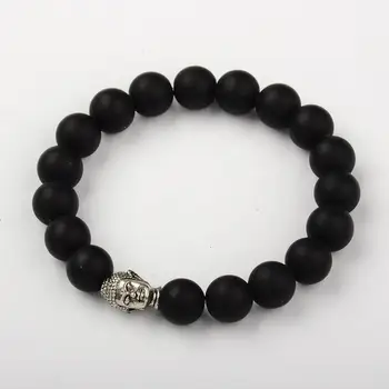 10pcs Natural Stone Black Stretch Bracelets Buddhist Bracelets with Antique Silver Buddha Head Beads
10pcs Natural Stone Black Stretch Bracelets Buddhist Bracelets with Antique Silver Buddha Head Beads