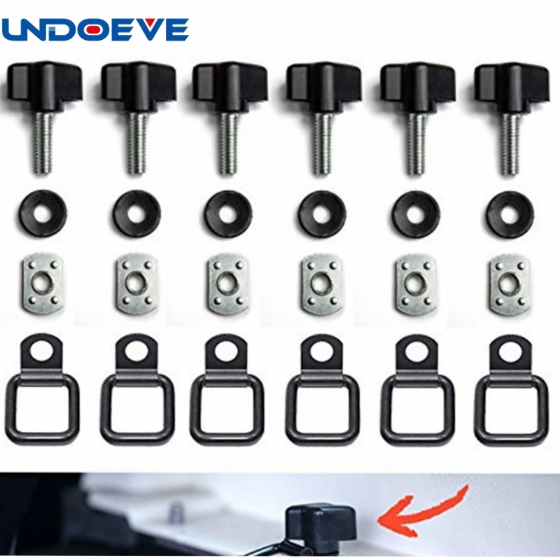 Undoeve Removal Thumb Screw + Nut + Washer + Tie-Down D-Rings Kit for Jeep Wrangler YJ TJ JK JL Sports
Undoeve Removal Thumb Screw + Nut + Washer + Tie-Down D-Rings Kit for Jeep Wrangler YJ TJ JK JL Sports