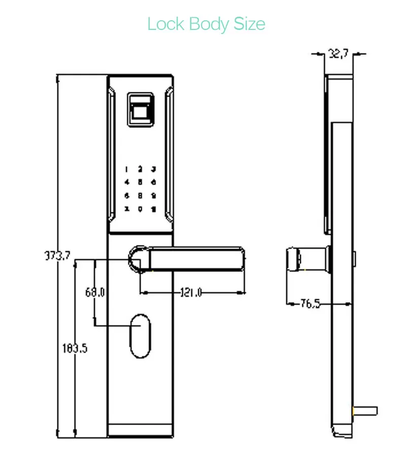 2018Biometric Electronic Smart Door Lock Fingerprint+4 Cards+2 Mechanical Keys Keyless Code Lock Smart Entry Office Home lk1801F