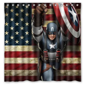 180x180cm New Arrival Waterproof Fabric Captain America Design Bathroom Shower Curtain Polyester Bath Curtain
180x180cm New Arrival Waterproof Fabric Captain America Design Bathroom Shower Curtain Polyester Bath Curtain
