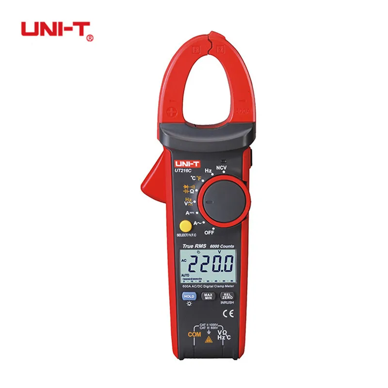 UNI-T UT216C True RMS Digital Clamp Current Meters Auto Range Electric Multimeters Ammeter Voltmeter Test Probe Lead Megohmmeter 
UNI-T UT216C True RMS Digital Clamp Current Meters Auto Range Electric Multimeters Ammeter Voltmeter Test Probe Lead Megohmmeter