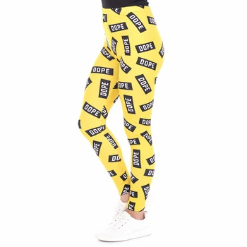 DOPE Sign Yellow Print Women Leggings Fitness Breathable Perspiration Quick Drying Leggins High Elasticity Trouser Pants
DOPE Sign Yellow Print Women Leggings Fitness Breathable Perspiration Quick Drying Leggins High Elasticity Trouser Pants