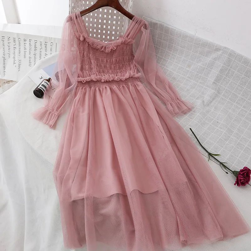 Women Summer Square Collar Flare Sleeve Dress Vintage Elastic Pullover Slim High Waist Mesh Gauze Voile Pleated Ruffles Dresses
Women Summer Square Collar Flare Sleeve Dress Vintage Elastic Pullover Slim High Waist Mesh Gauze Voile Pleated Ruffles Dresses