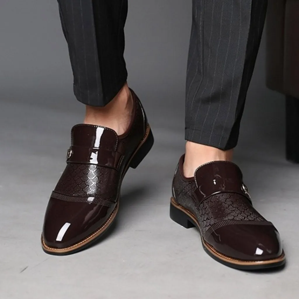 Фото Модная официальная обувь мужская деловая кожаная повседневная с - купить