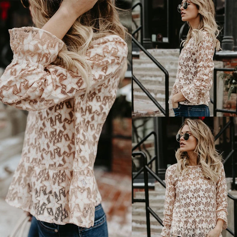 Newly Summer Fashion Sweet Women Ladies T-Shirts Hollow Out Stars Print Long Flare Sleeve O-Neck Slim Tops
Newly Summer Fashion Sweet Women Ladies T-Shirts Hollow Out Stars Print Long Flare Sleeve O-Neck Slim Tops