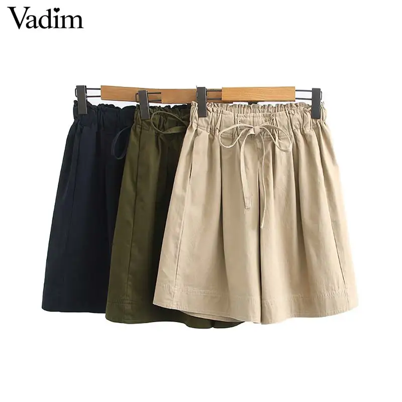 Vadim women stylish solid shorts bow decorate elastic waist female elegant casual chic shorts pantalones cortos SA107
Vadim women stylish solid shorts bow decorate elastic waist female elegant casual chic shorts pantalones cortos SA107