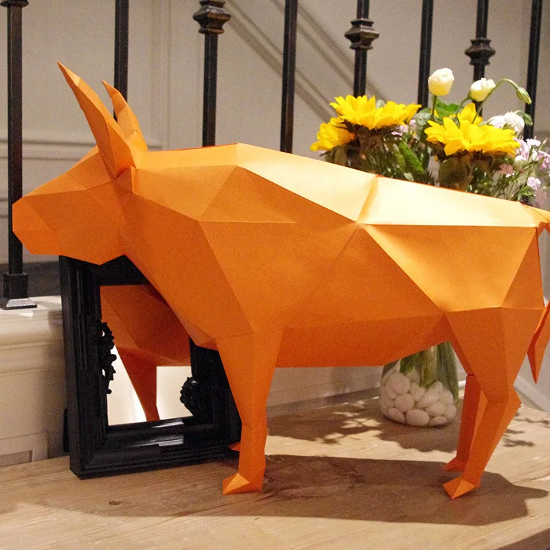 3D Paper Model OX animal home decor papercraft Puzzles Educational DIY Toys birthday Gift for Children
3D Paper Model OX animal home decor papercraft Puzzles Educational DIY Toys birthday Gift for Children
