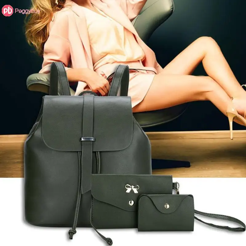 3pcs/Set Elegant Simple Women PU Leather Hasp Drawstring Backpacks Pure Color Wristlets Clutch Card Composite Bag
3pcs/Set Elegant Simple Women PU Leather Hasp Drawstring Backpacks Pure Color Wristlets Clutch Card Composite Bag