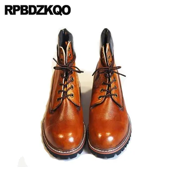 Fall Men's Shoes Ankle Booties Lace Up Designer Brown Autumn Genuine Leather Boots 2018 European Chunky High Quality Full Grain
Fall Men's Shoes Ankle Booties Lace Up Designer Brown Autumn Genuine Leather Boots 2018 European Chunky High Quality Full Grain