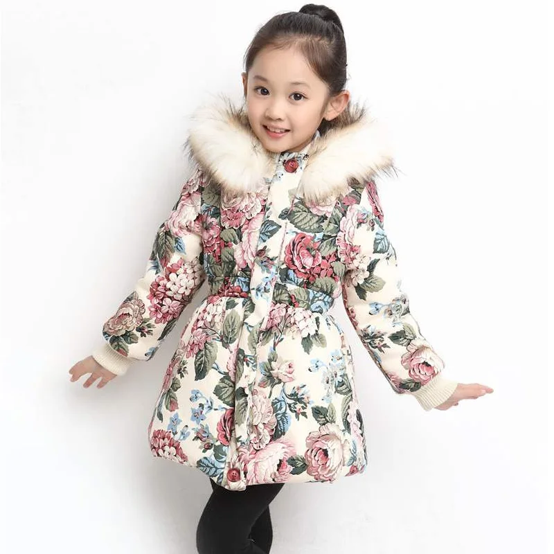 2019 Girls Winter Jackets Flower Hooded Fur Kids Coats Cotton Thick Fashion Children's Parkas Outerwear Long Warm Windbreaker
2019 Girls Winter Jackets Flower Hooded Fur Kids Coats Cotton Thick Fashion Children's Parkas Outerwear Long Warm Windbreaker
