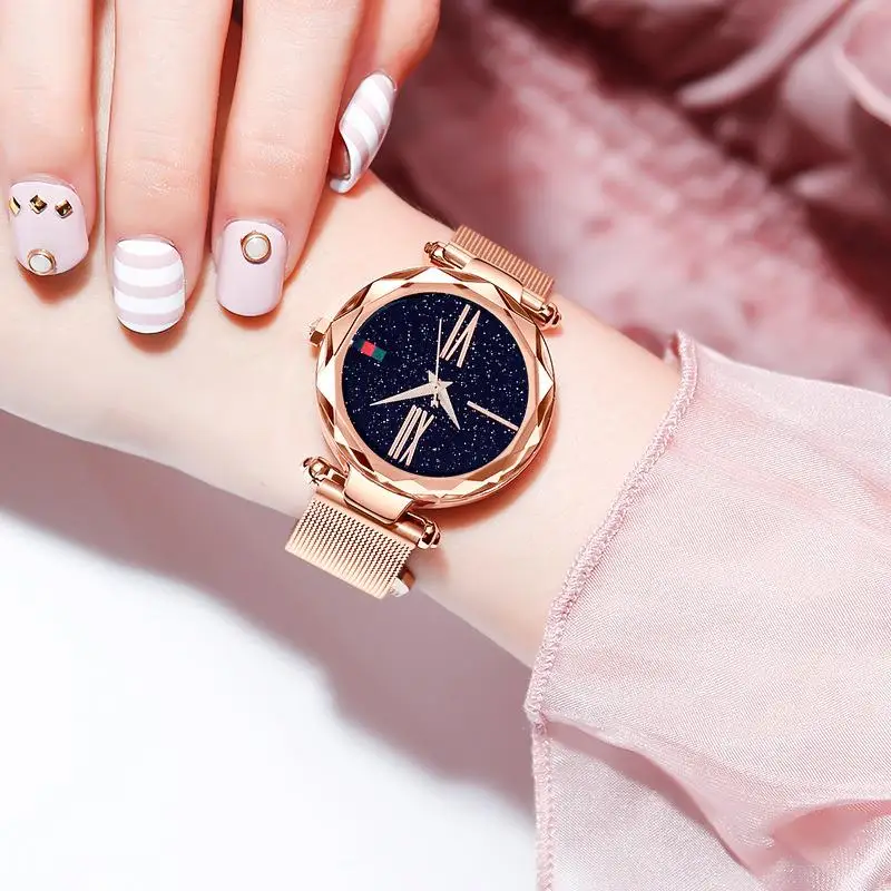 2019 Women Luxury Magnetic Watch With Bracelet Ladies Starry Sky Clock Fashion Rose Gold Mesh Band Watches Relogio Feminino
2019 Women Luxury Magnetic Watch With Bracelet Ladies Starry Sky Clock Fashion Rose Gold Mesh Band Watches Relogio Feminino