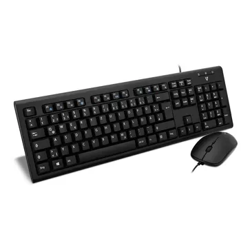 V7 Wired Keyboard and Mouse Combo - DE, Standard, Wired, USB, QWERTZ, Black, Mouse included
V7 Wired Keyboard and Mouse Combo - DE, Standard, Wired, USB, QWERTZ, Black, Mouse included