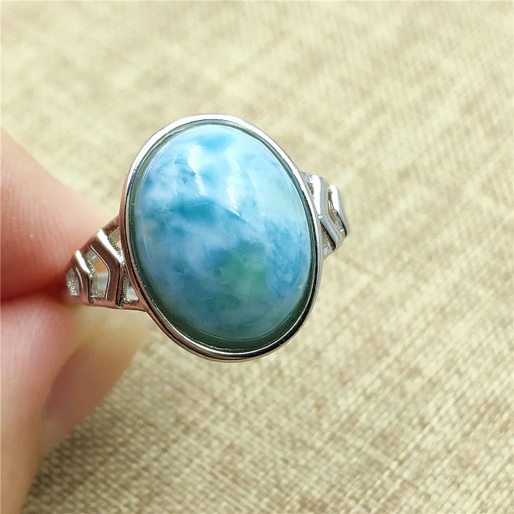 Genuine Natural Larimar Ring For Women Men Anniversary Love Gift 14x11mm Luxury Crystal 925 Sterling Silver Adjustable Ring
Genuine Natural Larimar Ring For Women Men Anniversary Love Gift 14x11mm Luxury Crystal 925 Sterling Silver Adjustable Ring