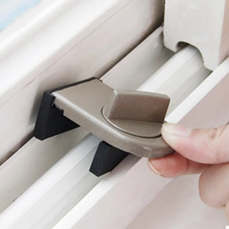 

Sliding Sash Stopper Cabinet Locks Straps Doors Security Anti-theft Lock Window Sliding Door Baby Kids Child Safety Doors Lock