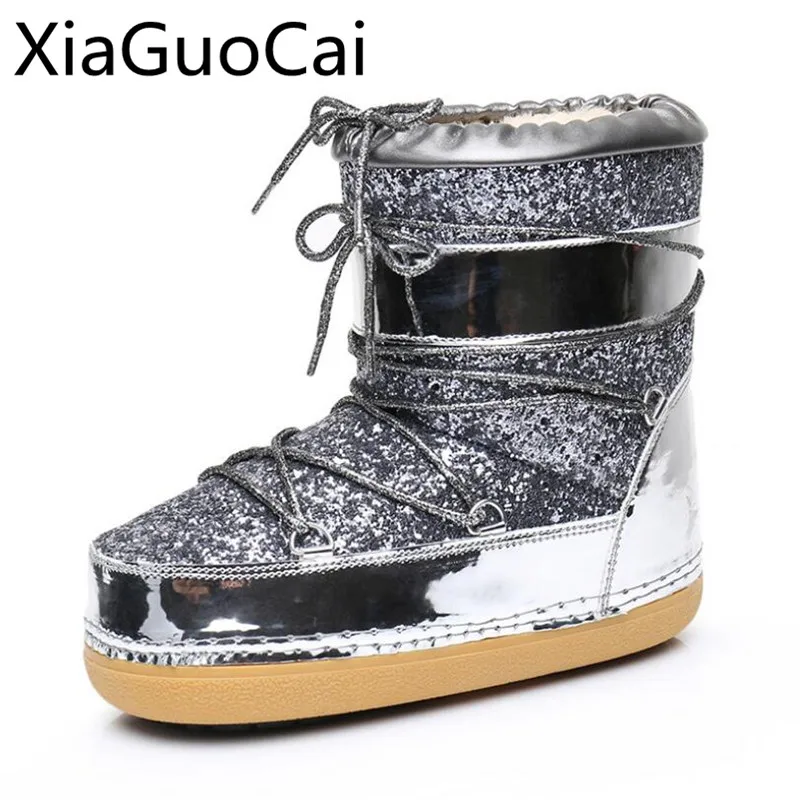 Fashion Women Space Winter Boots Lace Up Warm Women Snow Boots Casual Ladies Bling Boots Work Safety Shoes 
Fashion Women Space Winter Boots Lace Up Warm Women Snow Boots Casual Ladies Bling Boots Work Safety Shoes