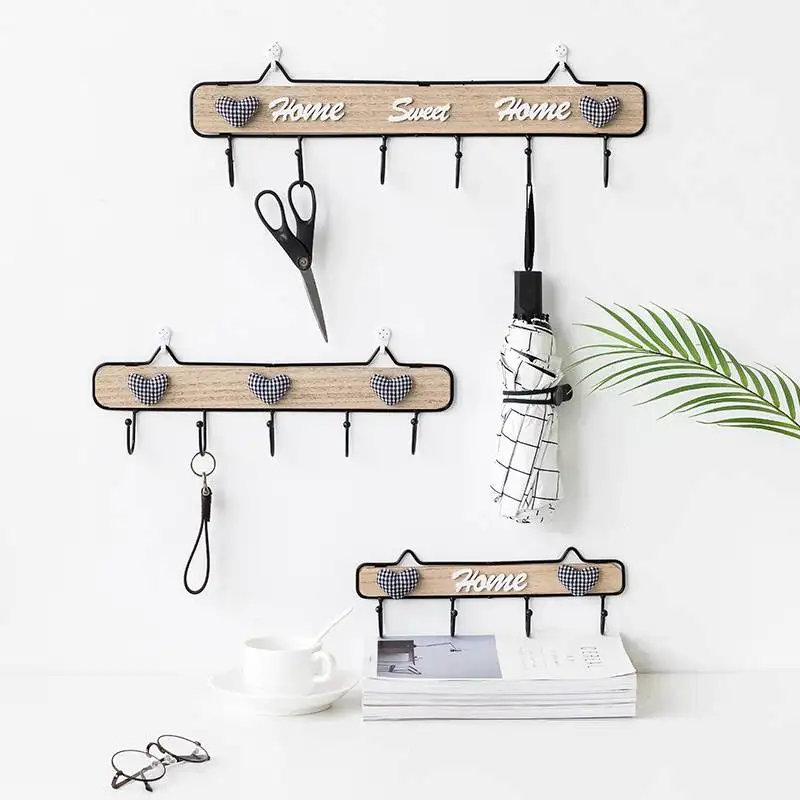 Vintage Key Holder Hooks Wood Storage Organizer Rack Self Hat Clothes Storage Hook Wall Hanging Hanger Home Decor Accessories
Vintage Key Holder Hooks Wood Storage Organizer Rack Self Hat Clothes Storage Hook Wall Hanging Hanger Home Decor Accessories