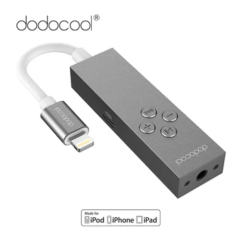 dodocool MFi Lightning to 3.5 mm Headphone Adapter with In-line Remote Bass Boost Data Sync Charging Music for iPhone X / 8 Plus
dodocool MFi Lightning to 3.5 mm Headphone Adapter with In-line Remote Bass Boost Data Sync Charging Music for iPhone X / 8 Plus