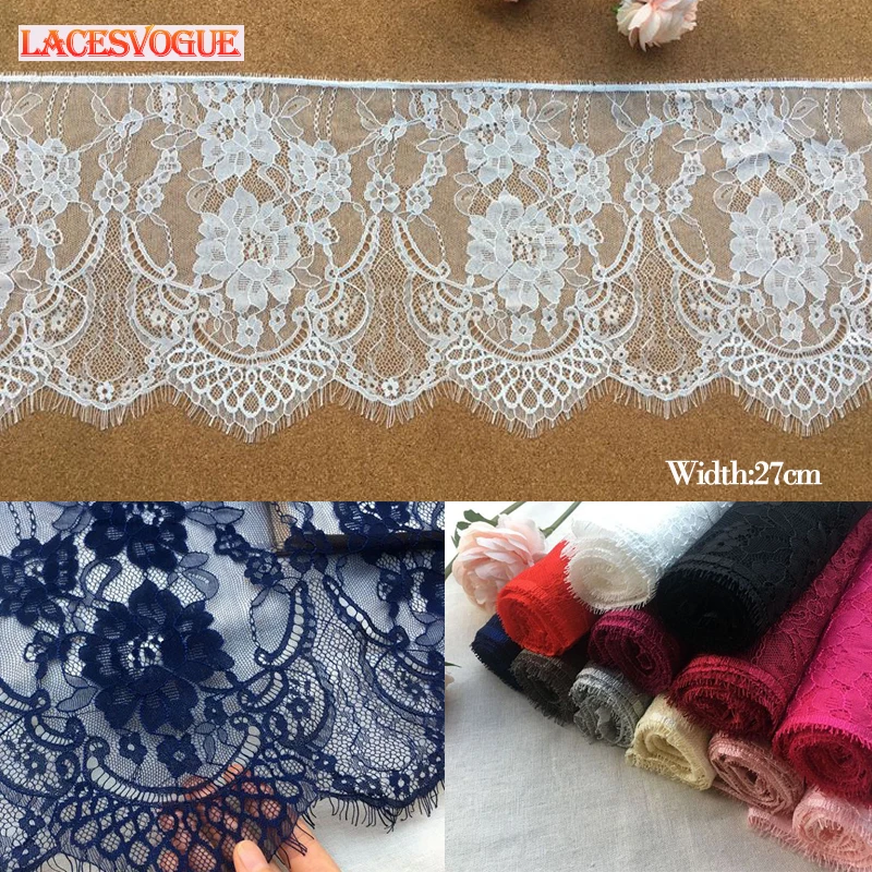 18meters 27cm Eyelash lace ribbon DIY Handmade accessories Garment needlework sewing Dress edge Underwear decoration 373
18meters 27cm Eyelash lace ribbon DIY Handmade accessories Garment needlework sewing Dress edge Underwear decoration 373