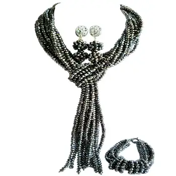 Trendy Silver Plated Crystal Anniversary Present Beaded Necklace Earring Sets 10C-WJ-03
Trendy Silver Plated Crystal Anniversary Present Beaded Necklace Earring Sets 10C-WJ-03