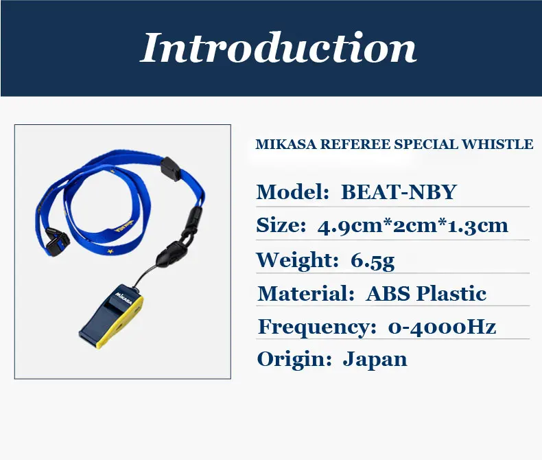 Mikasa whistle Volleyball Referee Made in Japan navy 