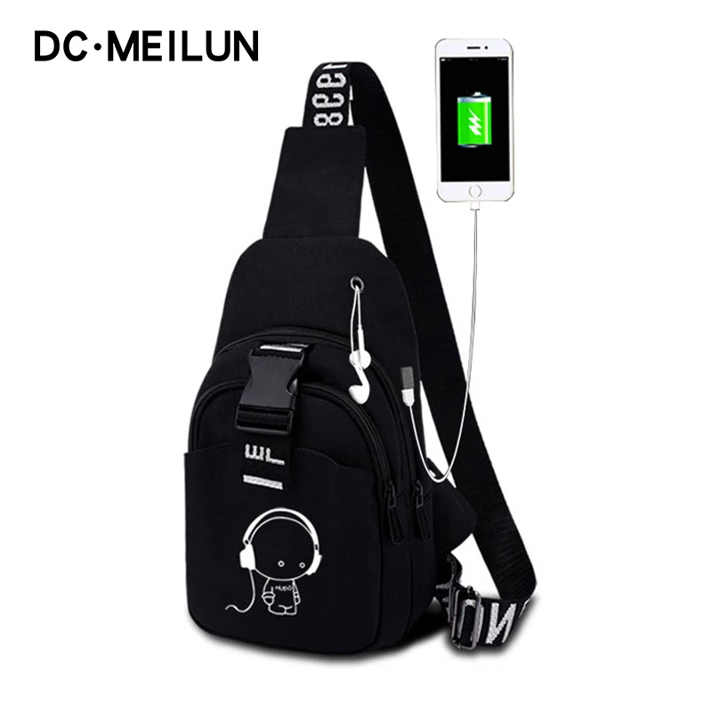 Waterproof Single Shoulder Bag USB Charging Crossbody bags for men chest bag Casual messenger bag Male ML049
Waterproof Single Shoulder Bag USB Charging Crossbody bags for men chest bag Casual messenger bag Male ML049
