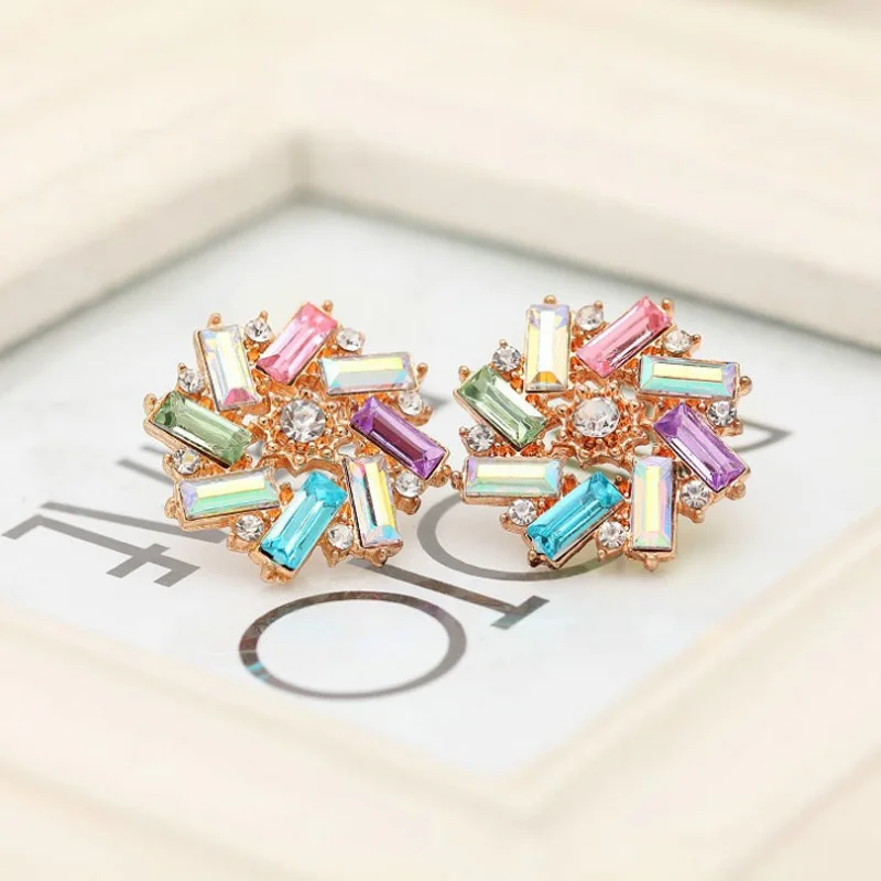 2018 Fashion Jewelry Colorful Earings Crystal Gold Earrings Silver Flower Earing Stud Earring Korean Earrings for Women Gift
2018 Fashion Jewelry Colorful Earings Crystal Gold Earrings Silver Flower Earing Stud Earring Korean Earrings for Women Gift