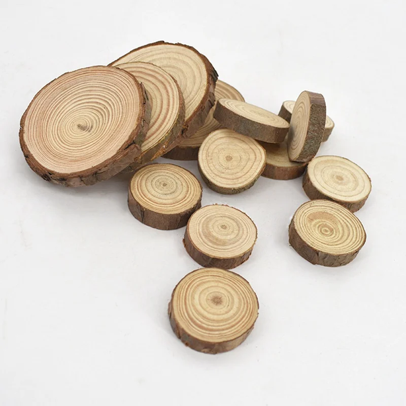 Бесплатная доставка 4 размера натуральные круглые деревянные ломтик Подставка