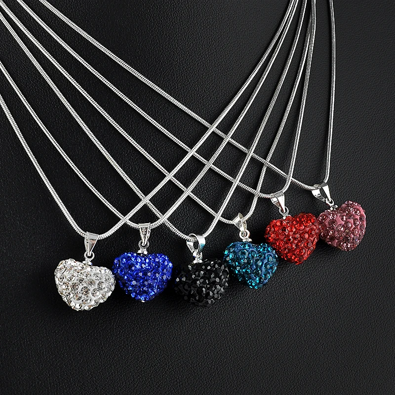 Fashion Silver Plated Snake Chain Full Crystal Heart Pendant Necklace Jewelry For Women Bijoux Femme
Fashion Silver Plated Snake Chain Full Crystal Heart Pendant Necklace Jewelry For Women Bijoux Femme