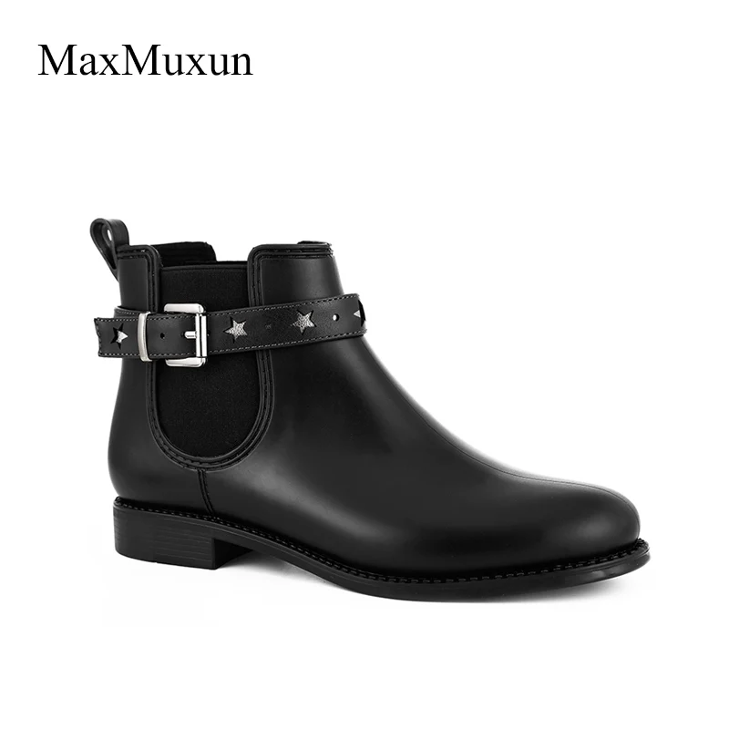 MaxMuxun Womens PVC Ankle Rain Boots New Arrival Female Waterproof Buckle Round Toe Black Rainboots Outdoor Hunting Shoes
MaxMuxun Womens PVC Ankle Rain Boots New Arrival Female Waterproof Buckle Round Toe Black Rainboots Outdoor Hunting Shoes