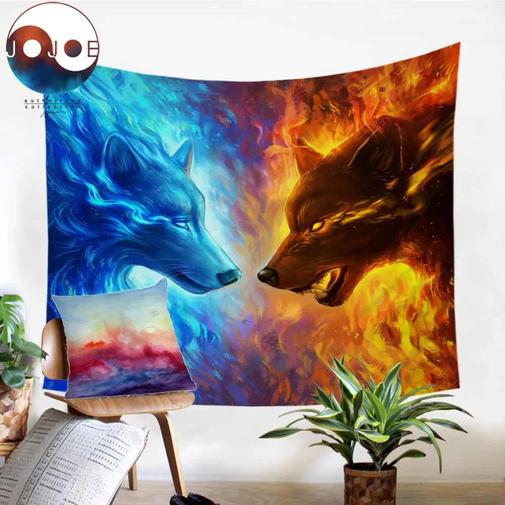 JoJoesArt Tapestry Wall Hanging Blue and Yellow Beach Mat 3D Animal Wolf Printed Sheets Ice Fire Decorative Tapestry 150x200cm
JoJoesArt Tapestry Wall Hanging Blue and Yellow Beach Mat 3D Animal Wolf Printed Sheets Ice Fire Decorative Tapestry 150x200cm