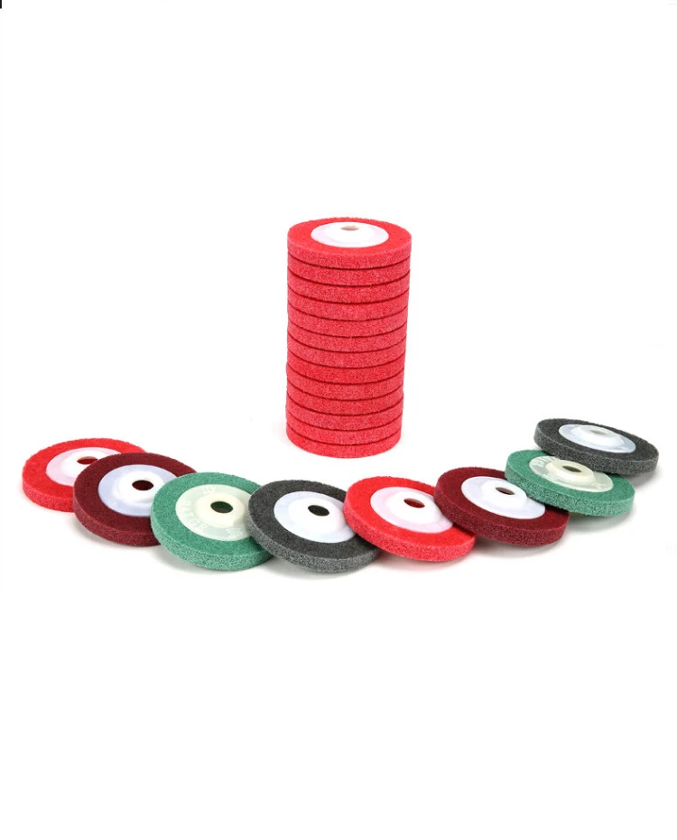 100*16 Nylon Fiber Wheel Stainless Steel Angular Polishing Grinding Disc with Cover | Инструменты