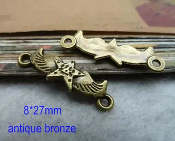 Free Shipping -60 pcs Vintage Star Wing Connectors,Antique Bronze 8*27mm,Handmade Jewelry Supplies 
Free Shipping -60 pcs Vintage Star Wing Connectors,Antique Bronze 8*27mm,Handmade Jewelry Supplies