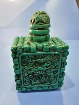 

China Folk old beautifully carved Turquoise snuff bottle