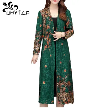 UHYTGF 2019 New spring trench coats female fashion long section trench coat for women plus size folk-custom Mother's cardigan102
UHYTGF 2019 New spring trench coats female fashion long section trench coat for women plus size folk-custom Mother's cardigan102