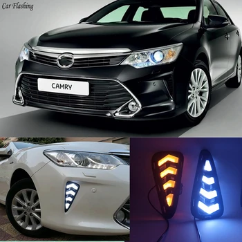 CSGJMY 1Set LED DRL Daytime Running Light Daylight For Toyota Camry 2015 2016 2017 Fog Light Cover With Turn Yellow Signal
CSGJMY 1Set LED DRL Daytime Running Light Daylight For Toyota Camry 2015 2016 2017 Fog Light Cover With Turn Yellow Signal