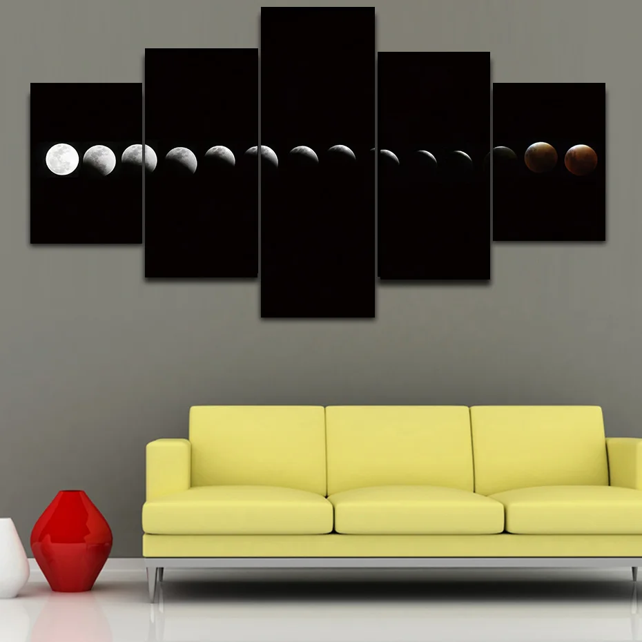 Canvas painting artwork moon eclipse landscape poster HD print 5 Piece Night Scene Cuadro modular picture living room Wall Decor
Canvas painting artwork moon eclipse landscape poster HD print 5 Piece Night Scene Cuadro modular picture living room Wall Decor