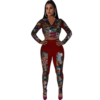 new women's sequins jumpsuit two-piece sexy nightclub jumpsuit red black blue jumpsuit
new women's sequins jumpsuit two-piece sexy nightclub jumpsuit red black blue jumpsuit
