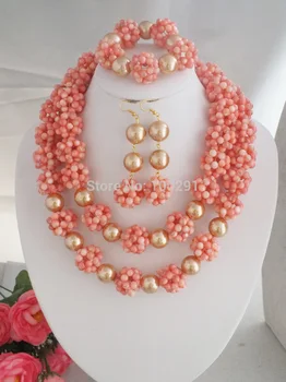 New Arrival! Fabulous Doble Rows Pink Coral Ball Necklace/Bracelet/Earrings African Beads Costume SetsFree Shipping !!!W-1529
New Arrival! Fabulous Doble Rows Pink Coral Ball Necklace/Bracelet/Earrings African Beads Costume SetsFree Shipping !!!W-1529