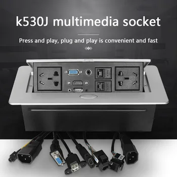 New Desktop Socket Universal Socket Conference Room POP UP Table Socket Zinc Alloy Panel VGA Audio HDMI USB Network Interface
New Desktop Socket Universal Socket Conference Room POP UP Table Socket Zinc Alloy Panel VGA Audio HDMI USB Network Interface