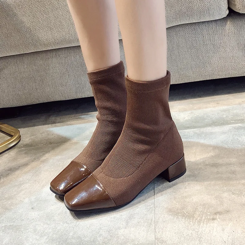new Women's Boots Pointed Toe Yarn Elastic Boots Thick Heel High Heels Shoes Woman Female Socks Boots knit Martin boots women
new Women's Boots Pointed Toe Yarn Elastic Boots Thick Heel High Heels Shoes Woman Female Socks Boots knit Martin boots women