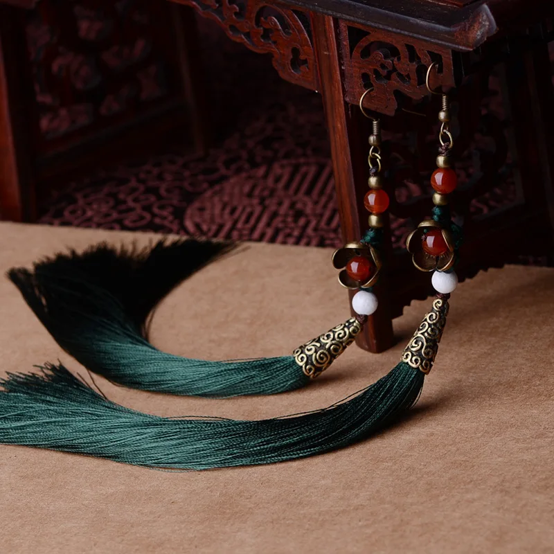 pendientes etnicos largos