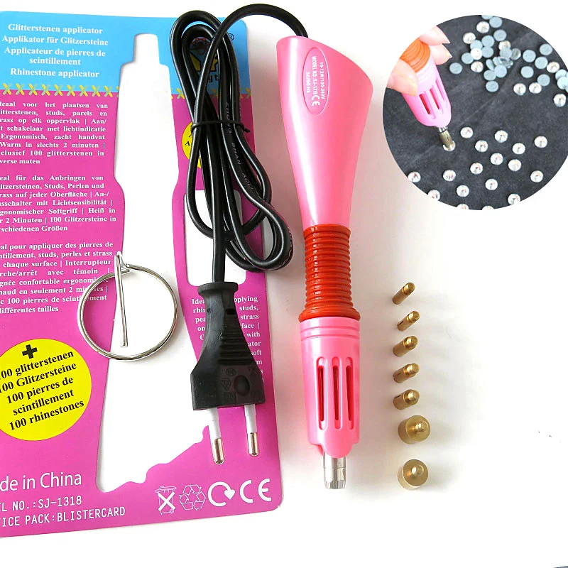 Fast Heated! Hot Fix Rhinestones Applicator Pink Hot Fix Applicator Iron-on Wand EU/US Plug Heat-fix Tool Wand Gun Garment B2852
Fast Heated! Hot Fix Rhinestones Applicator Pink Hot Fix Applicator Iron-on Wand EU/US Plug Heat-fix Tool Wand Gun Garment B2852
