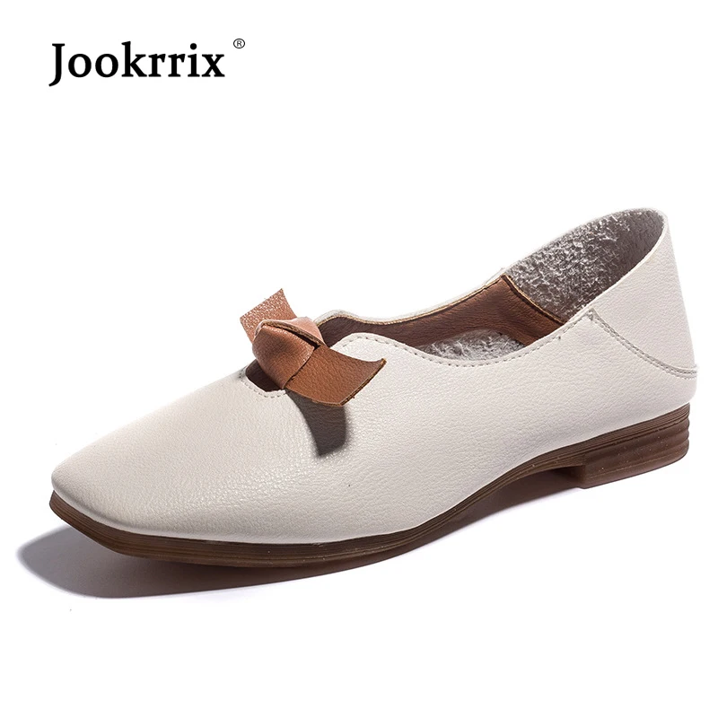 Jookrrix Casual Square Toe Shoes Women Brand Flats Lady chaussure with Bow Female footware Sweet Girl Oxfords Soft Sole Beige
Jookrrix Casual Square Toe Shoes Women Brand Flats Lady chaussure with Bow Female footware Sweet Girl Oxfords Soft Sole Beige