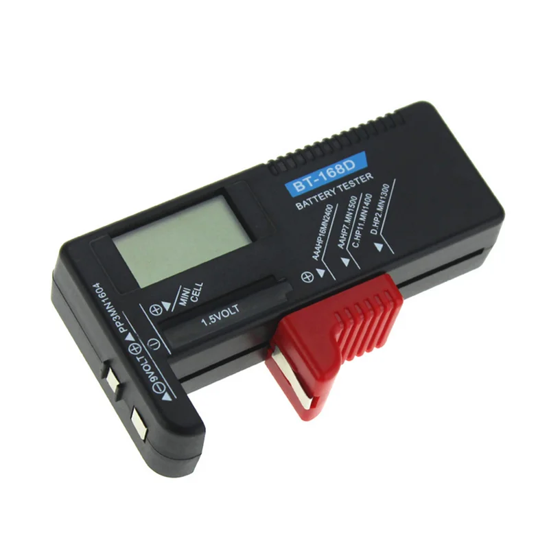 BT168D Universal Digital Battery Capacity Tester LCD For 9V 1.5V AA AAA Cell C D Batteries
BT168D Universal Digital Battery Capacity Tester LCD For 9V 1.5V AA AAA Cell C D Batteries